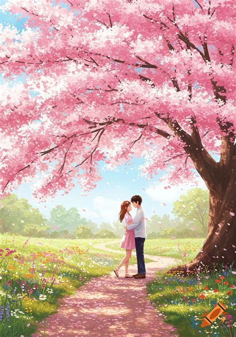 anime couple terpisah pinterest aesthetic bertema musim semi