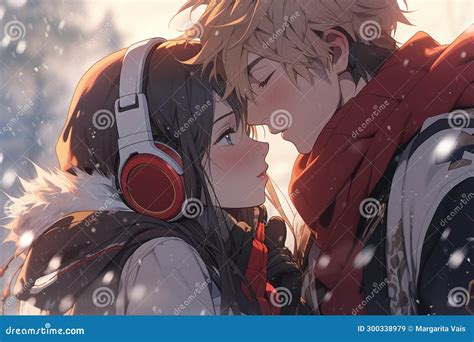 Ilustrasi pasangan anime kualitas tinggi terpisah