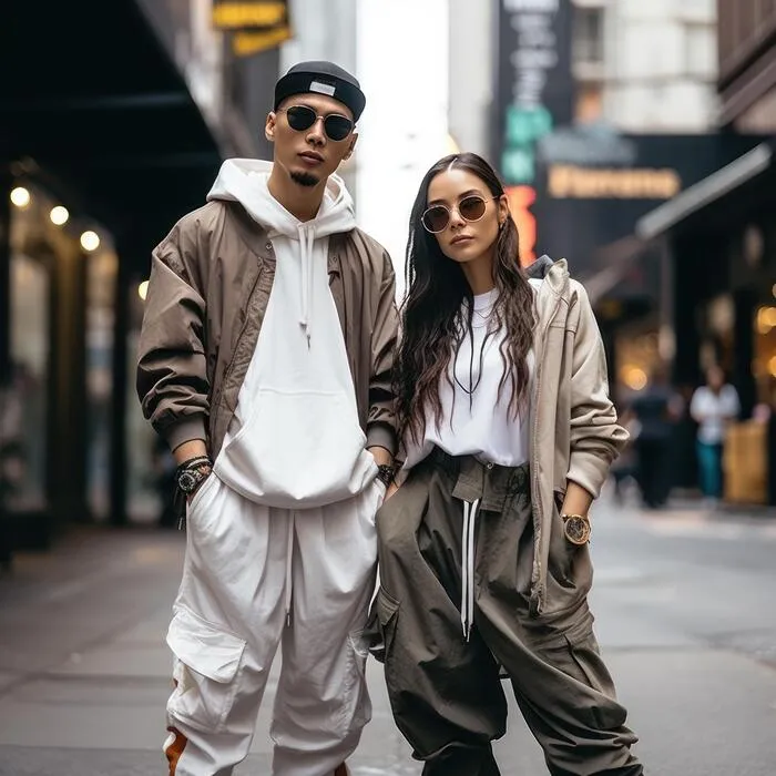 Anime couple terpisah supreme pasangan trendy fashion