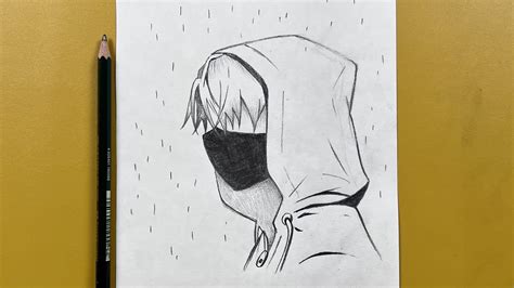 Karakter anime pria dengan masker dan gaya yang lucu