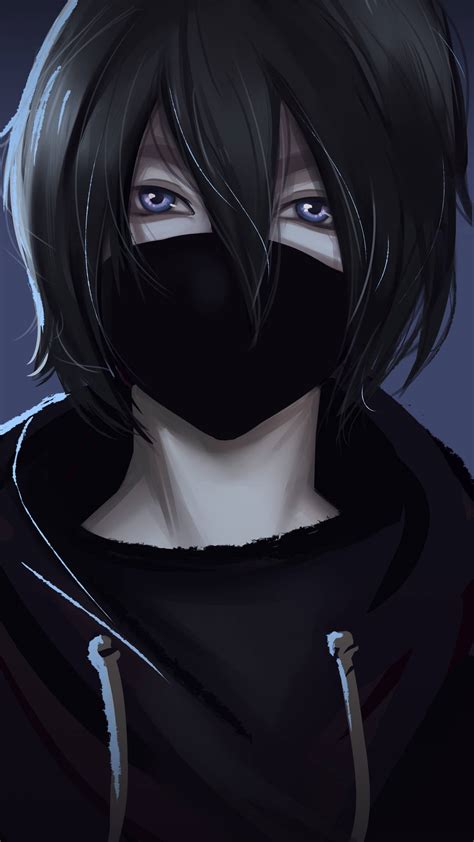 Gambar anime pria bermasker gaya klasik ala pinterest