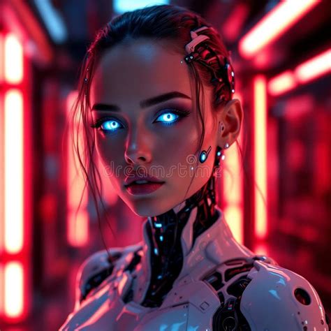 karakter anime wanita dengan latar belakang futuristik