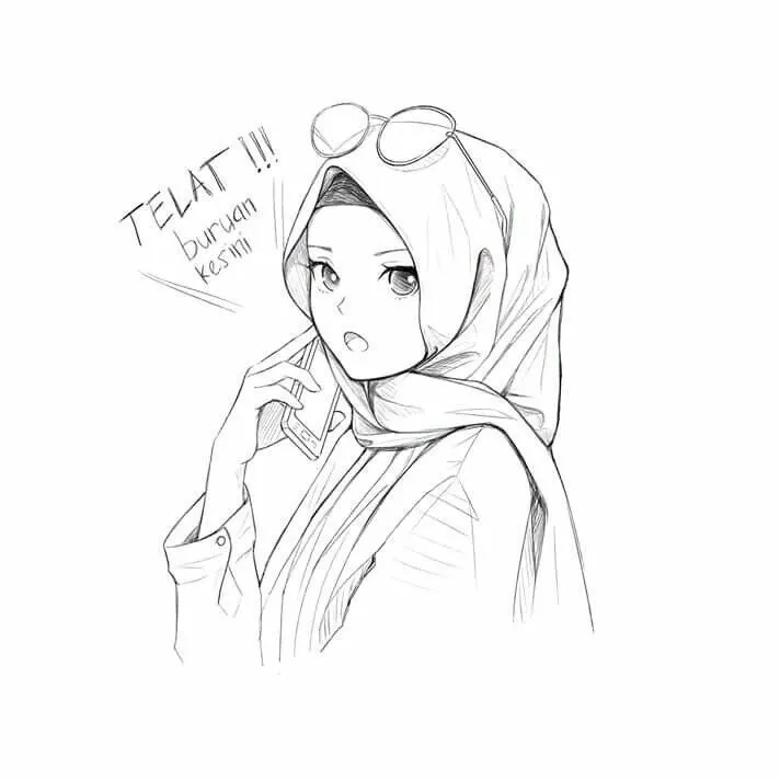 Cara Gambar Anime Hijab Mudah Untuk Pemula