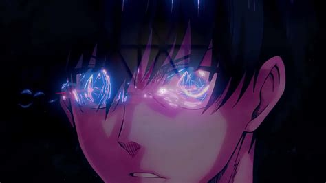 Potret dekat karakter anime pria yang tajam dan mendetail