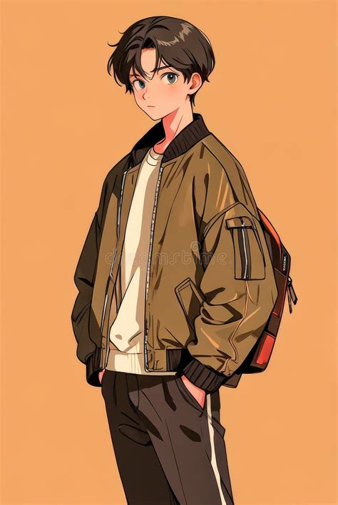 Karakter anime pria dengan gaya fashion trendi