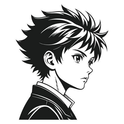anime pria dengan latar belakang satu warna bersih