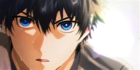 potret close up anime pria dengan mata tajam