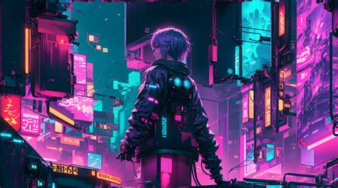 Pasangan anime terpisah dengan tema futuristik