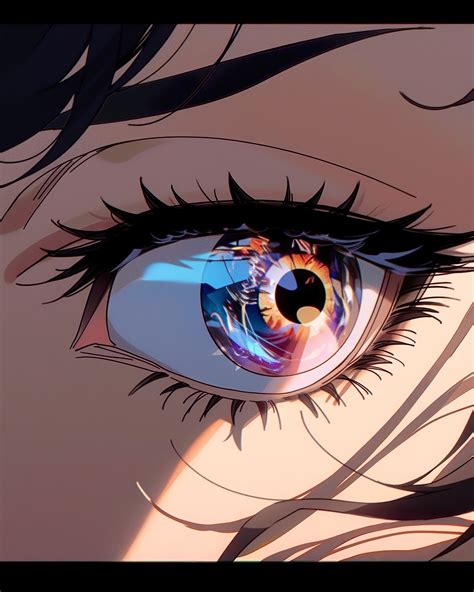 pemandangan mata karakter anime yang sangat detail