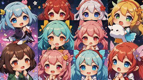 karakter anime chibi lucu dengan hewan peliharaan