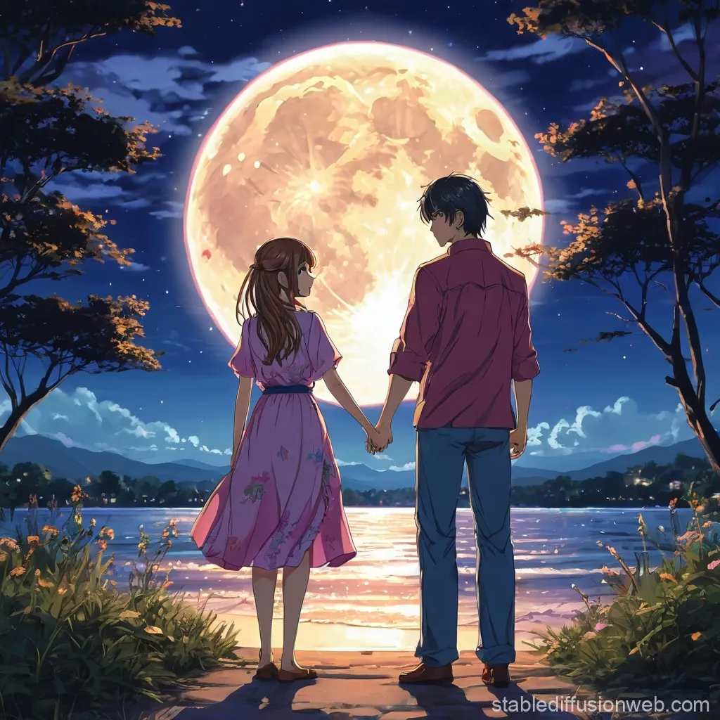 Foto anime couple terpisah dengan aura keren dan modis
