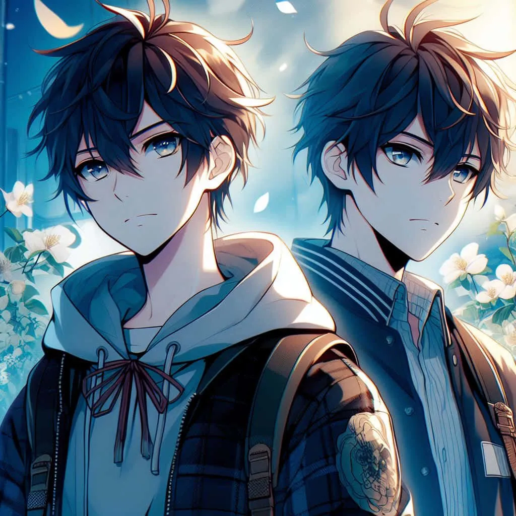 Foto Couple Sahabat Anime Cowok Koleksi Terbaik