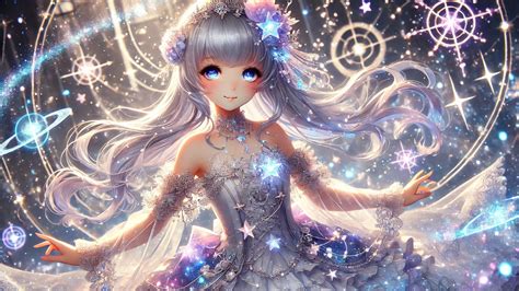 gadis anime dengan kostum fantasi magis
