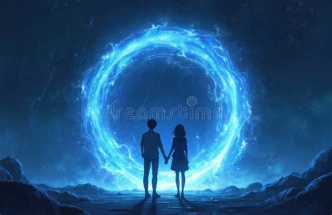 Gambar anime couple terpisah romantis ilustrasi seni