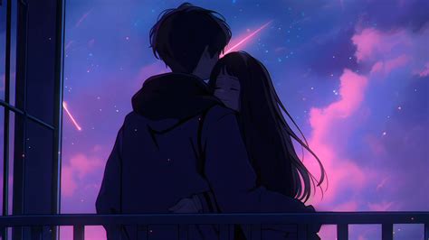 Wallpaper anime couple terpisah logo supreme