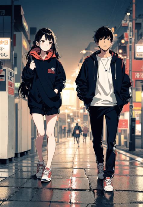 Inspirasi anime couple terpisah gaya supreme