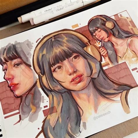 koleksi gambar anime trendi yang ada di buku gambar