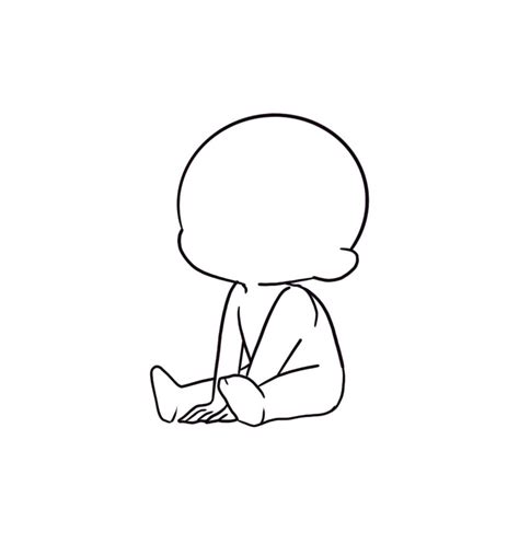 karakter chibi anime dengan pose ceria