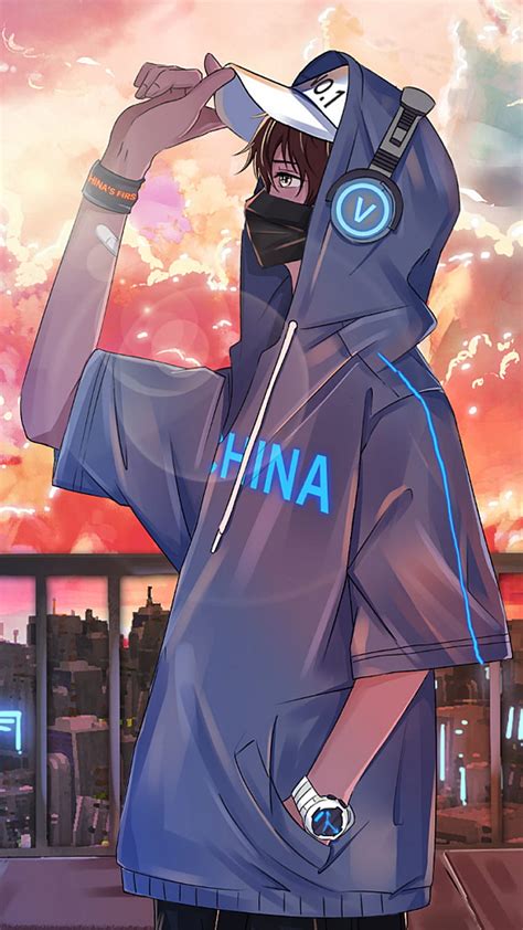 Gambar anime keren cowok cool pinterest style dengan pakaian modis