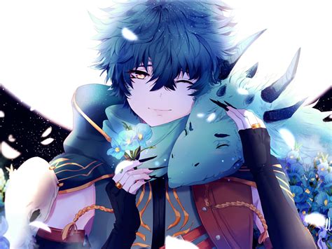 Gambar anime keren cowok cool cute dengan senyum tipis