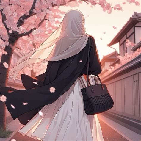 wanita berhijab bergaya santai dengan latar belakang kafe