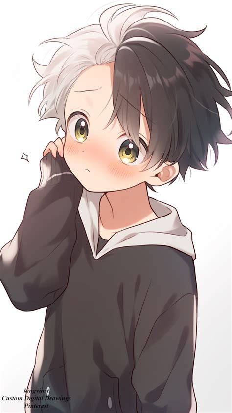 karakter anime laki-laki memegang kucing putih kecil