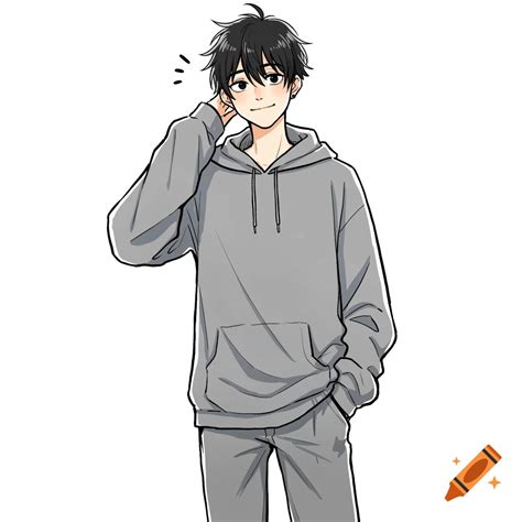 karakter anime dengan aksesoris topi dan gaya pakaian santai