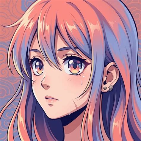wajah karakter anime dengan ekspresi ceria dan mata besar
