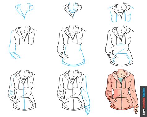 Karakter anime mengenakan hoodie dengan pose santai