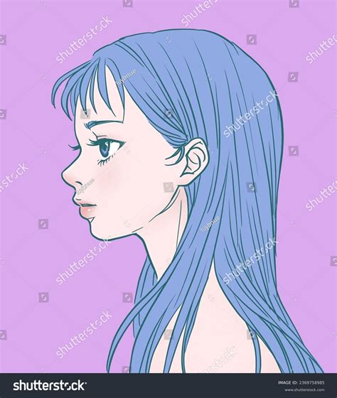 karakter anime tampak samping dengan gaya rambut kekinian