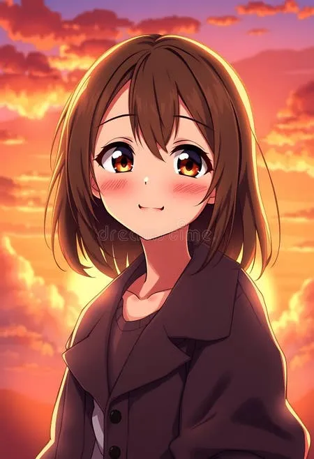 gambar anime yang mudah ditiru gadis dengan pita rambut