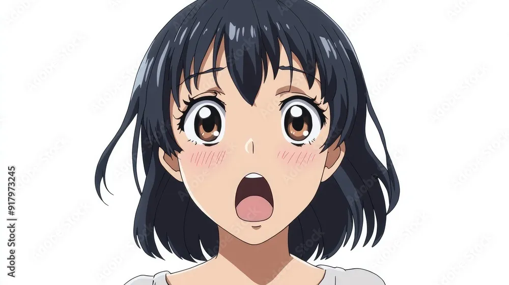 ekspresi wajah anime terkejut yang mudah digambar