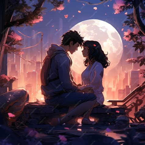 pp couple terpisah tiktok anime wallpaper pemandangan malam