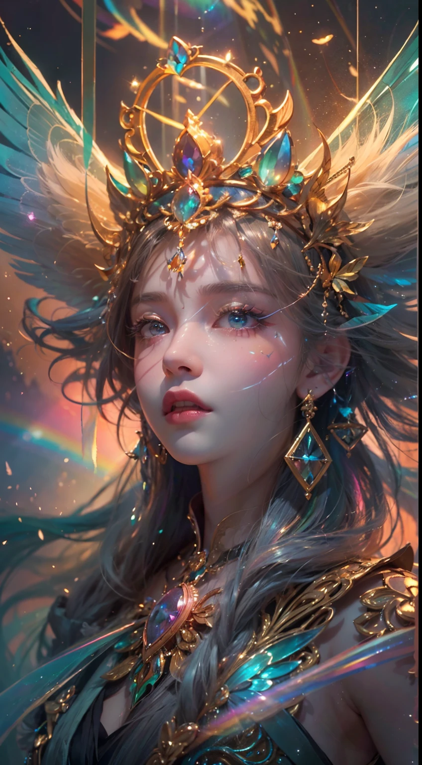 Ilustrasi seni digital karakter anime perempuan