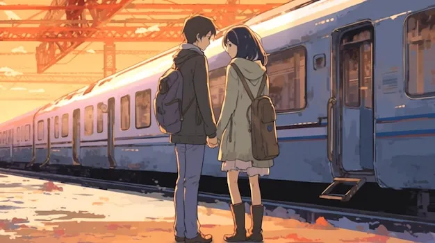 romantis anime couple terpisah supreme aesthetic arts