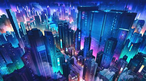 Ilustrasi artistik anime untuk latar belakang Windows