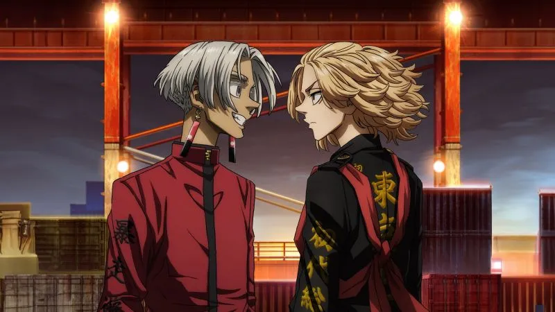 Pasangan anime Tokyo Revengers dengan detail tajam kualitas HD