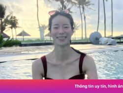 Aktris Lim Ji Yeon tampak memukau mengenakan busana Phu Quoc.