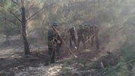 Gia Lai mengerahkan hampir 400 perwira dan tentara untuk segera memadamkan kebakaran hutan.