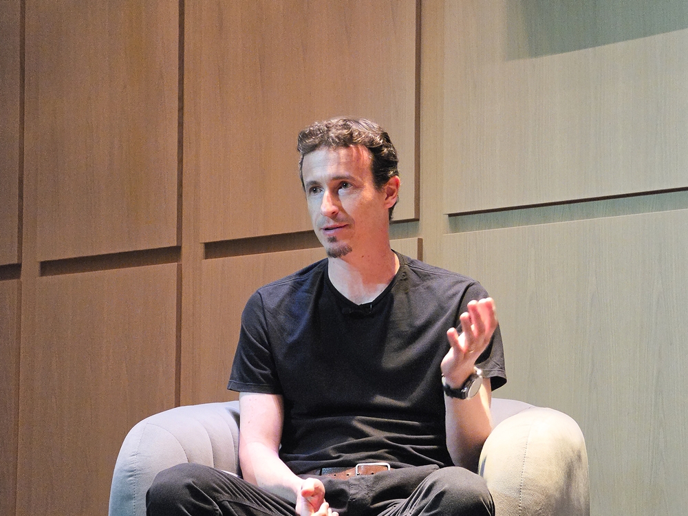 A person sitting in a chair