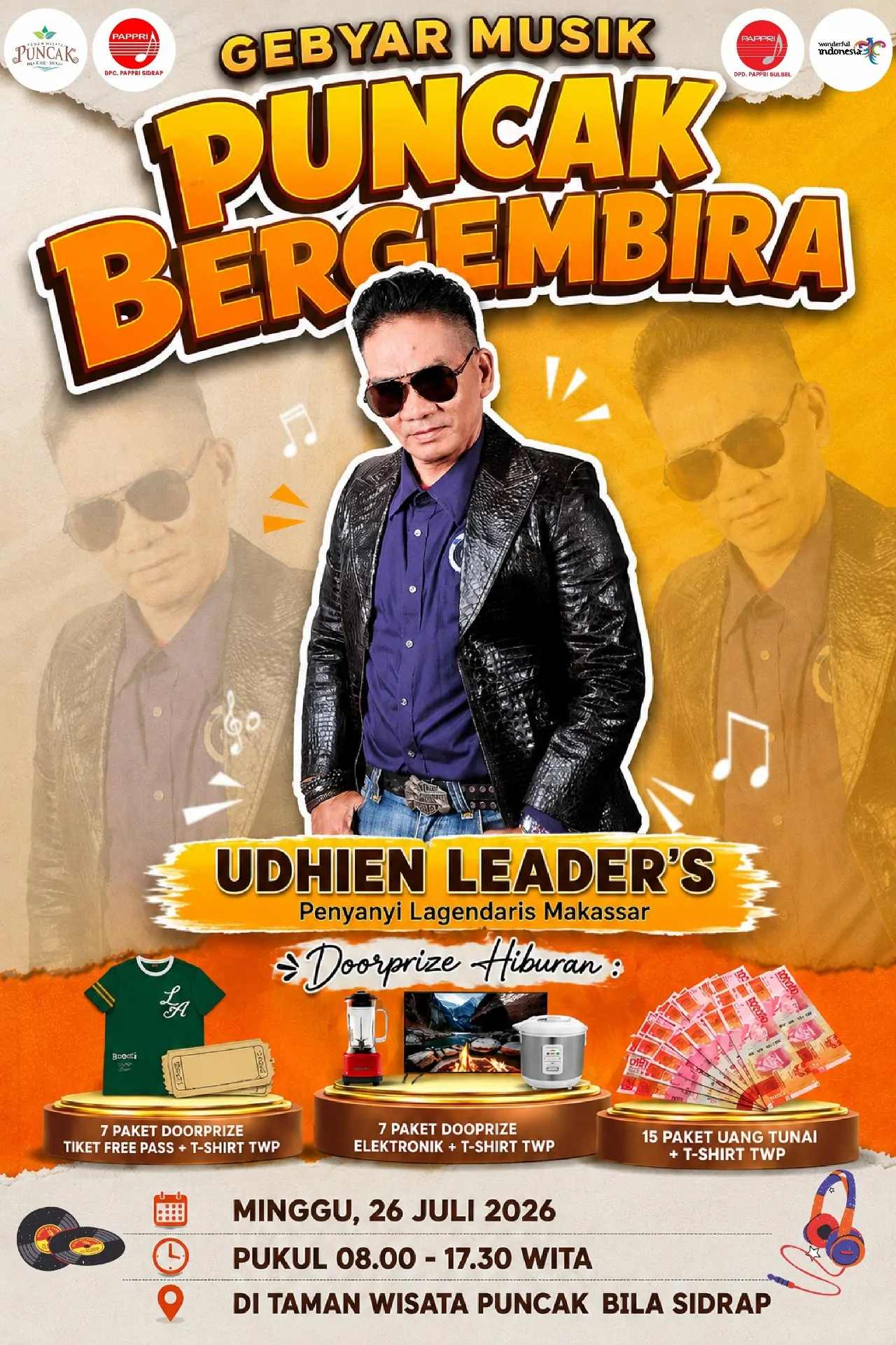 Gebyar Musik Puncak Bergembira 2026 Siap Semarakkan HUT ke-15 Taman Wisata Puncak Bila Sidrap