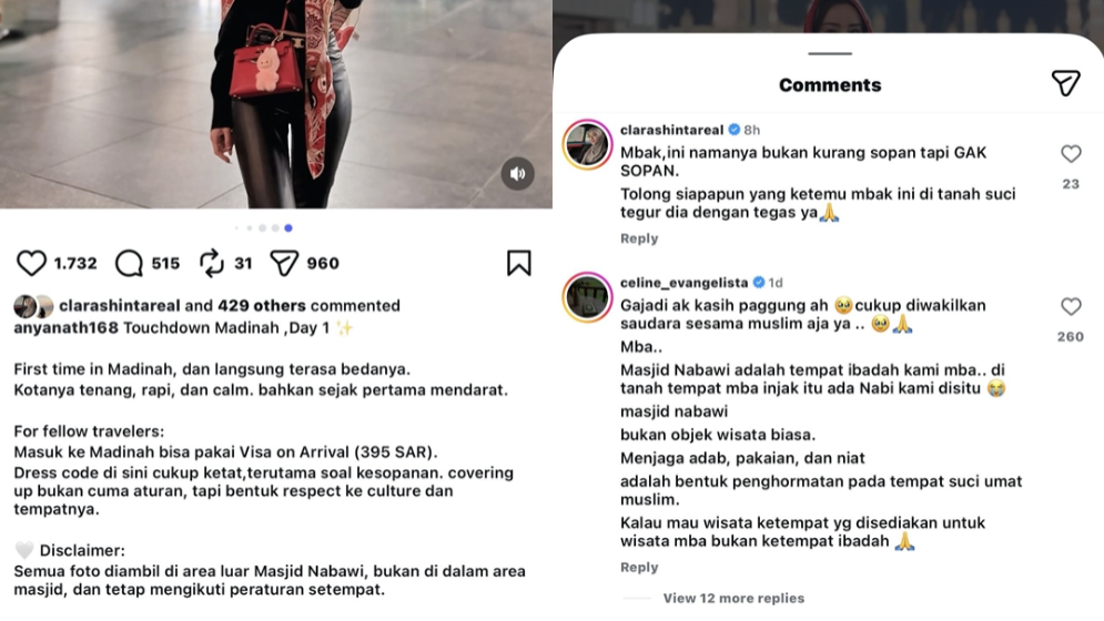 Heboh Selebgram Non Muslim Berbusana Ketat di Masjid Nabawi (instagram)